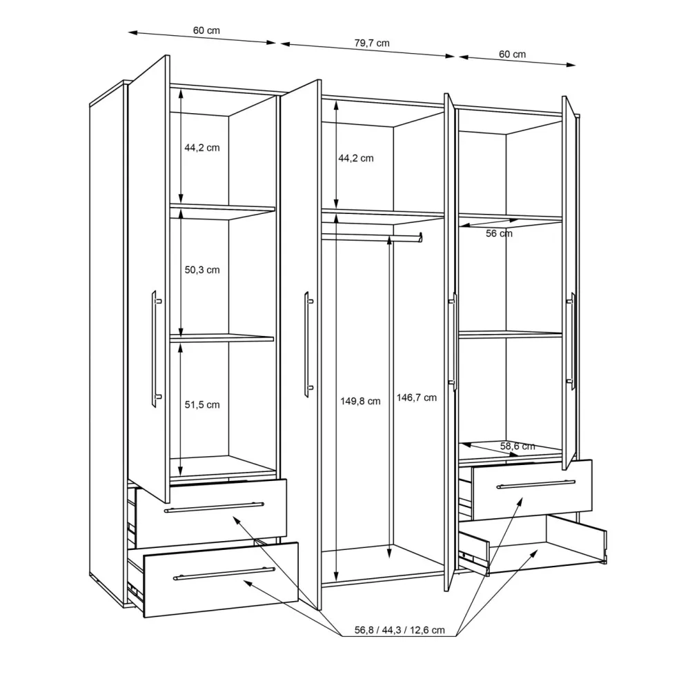 Armoire à portes battantes VALGA