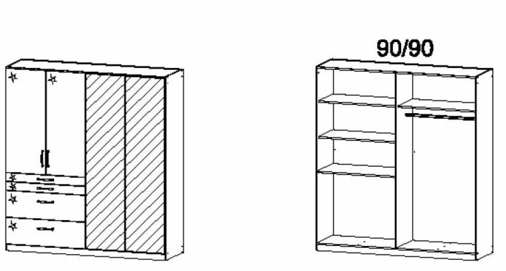 Armoire à portes battantes HOMBURG