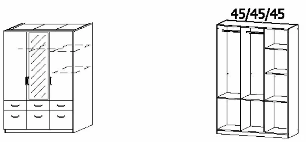 Armoire à portes battantes BREMEN-EXTRA