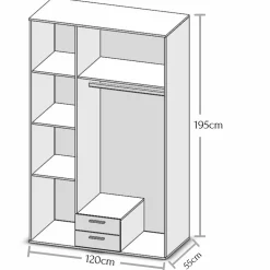 Armoire à portes battantes KITTY
