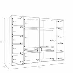 Armoire à portes battantes et coulissantes NARAGO