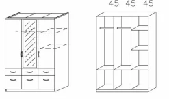 Armoire à portes battantes BREMEN-EXTRA