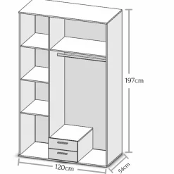 Armoire à portes battantes CHICAGO
