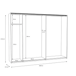 Armoire à portes coulissantes TULUZA