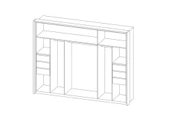 Armoire à portes coulissantes BRIGA