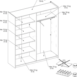 Armoire à portes coulissantes SWING 4
