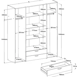 Armoire à vêtements BOSTON 1