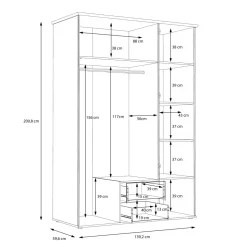 Armoire à vêtements GLORIA