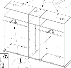 Armoire à vêtements KASHMIR