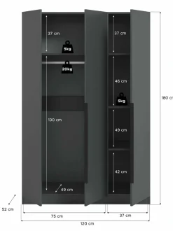 Armoire à vêtements KOPENHAGEN