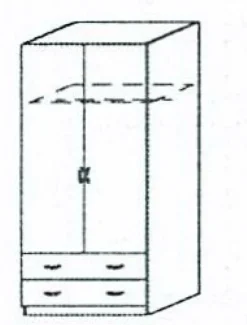 Armoire combinée à portes battantes CASE