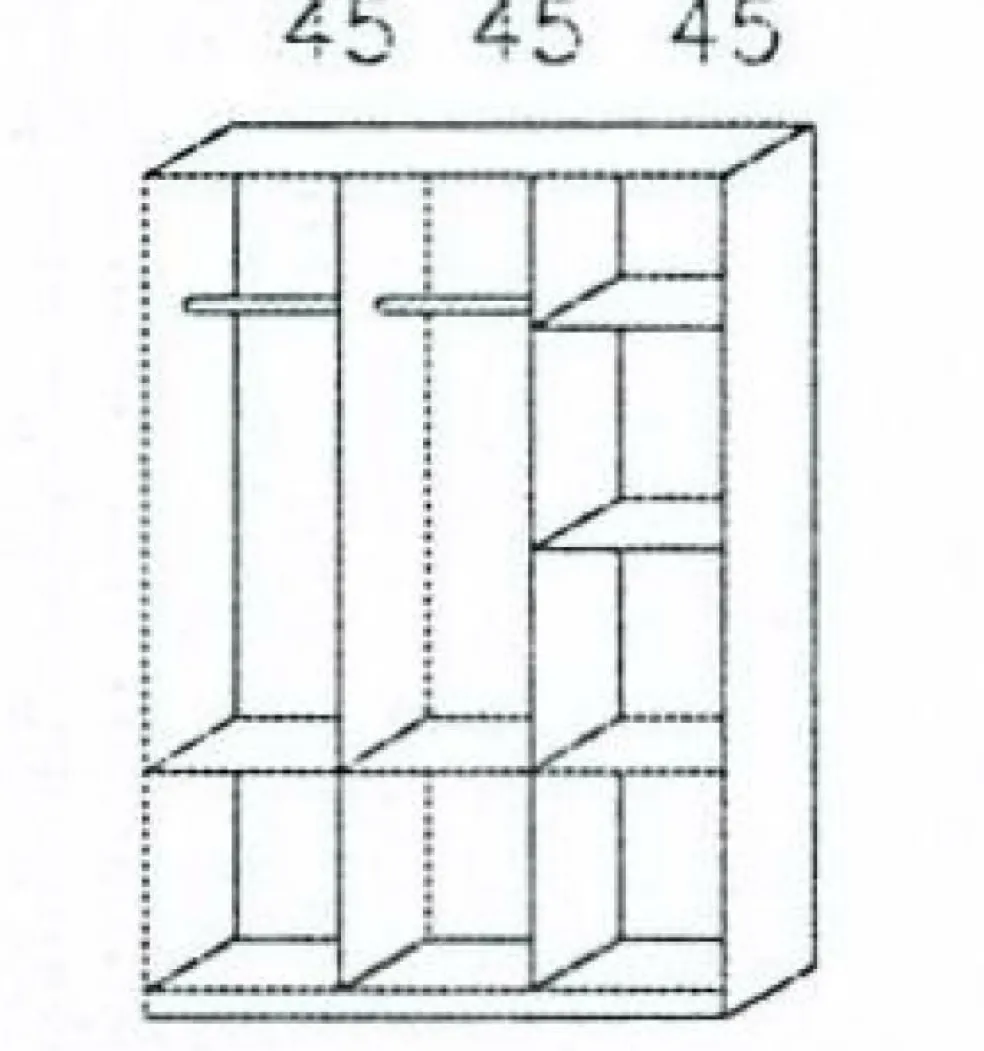 Armoire combinée à portes battantes BREMEN