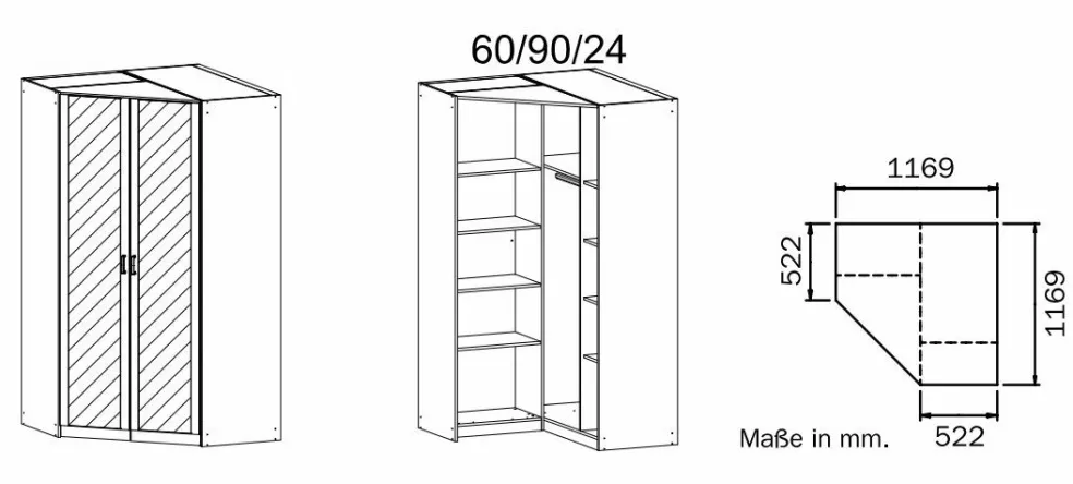 Armoire d'angle BREMEN