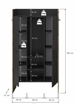 Armoire de penderie BUENO