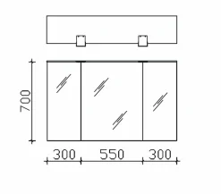 Armoire de toilette SOLITAIRE 6025