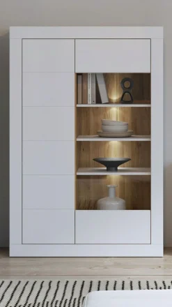 Bahut haut vitrine ELVA