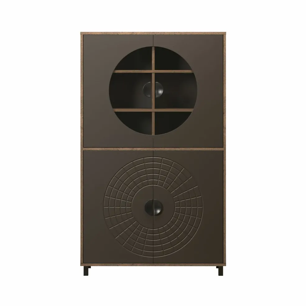 Bahut haut vitrine FUSION