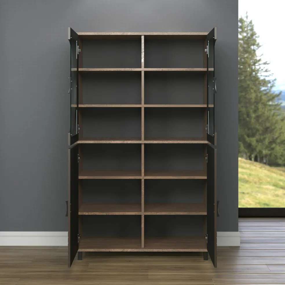 Bahut haut vitrine FUSION