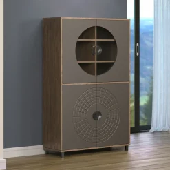 Bahut haut vitrine FUSION