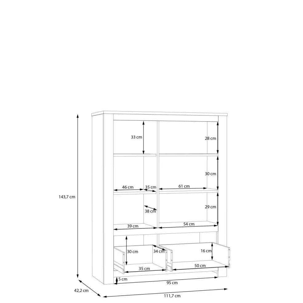 Bahut haut vitrine KALLASTE