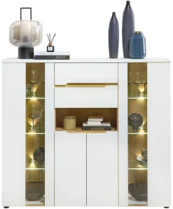 Bahut haut vitrine MEAGAN