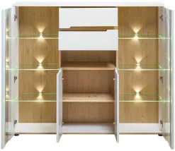 Bahut haut vitrine MEAGAN