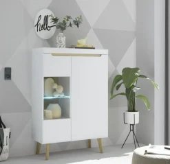 Bahut haut vitrine SVANTE