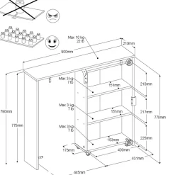 Chambre d'ado 5 éléments LAS VEGAS 13a