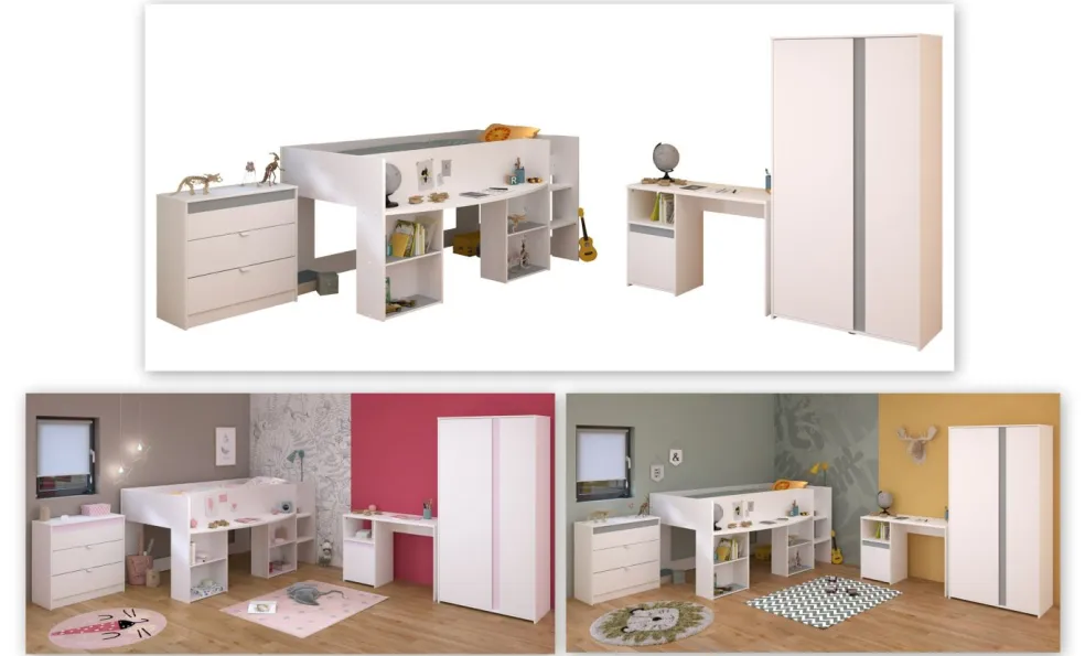 Chambre d'enfant 4 éléments PIROUETTE 11