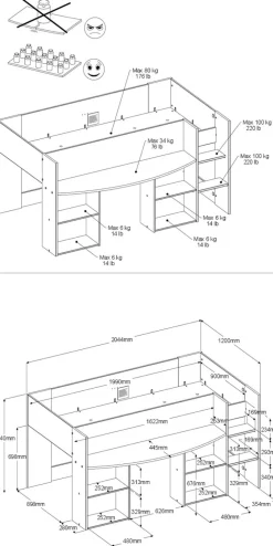 Chambre junior 3 éléments PIROUETTE 13
