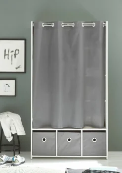 Dressing avec rideau en tissu JENKE