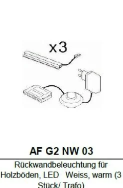 Eclairage de fond 3 pièces RAVENNA AF G2 NW 03