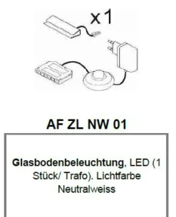 Eclairage LED pour tablette en verre AF ZL NW 01