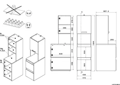 Ensemble de meubles pour machine à laver LAUNDRY 4