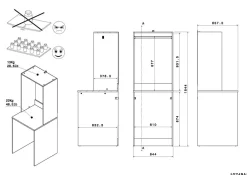 Ensemble de meubles pour machine à laver LAUNDRY 4