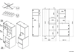 Ensemble de meubles pour machine à laver LAUNDRY 3