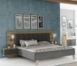 Ensemble lit et chevets RICCIANO