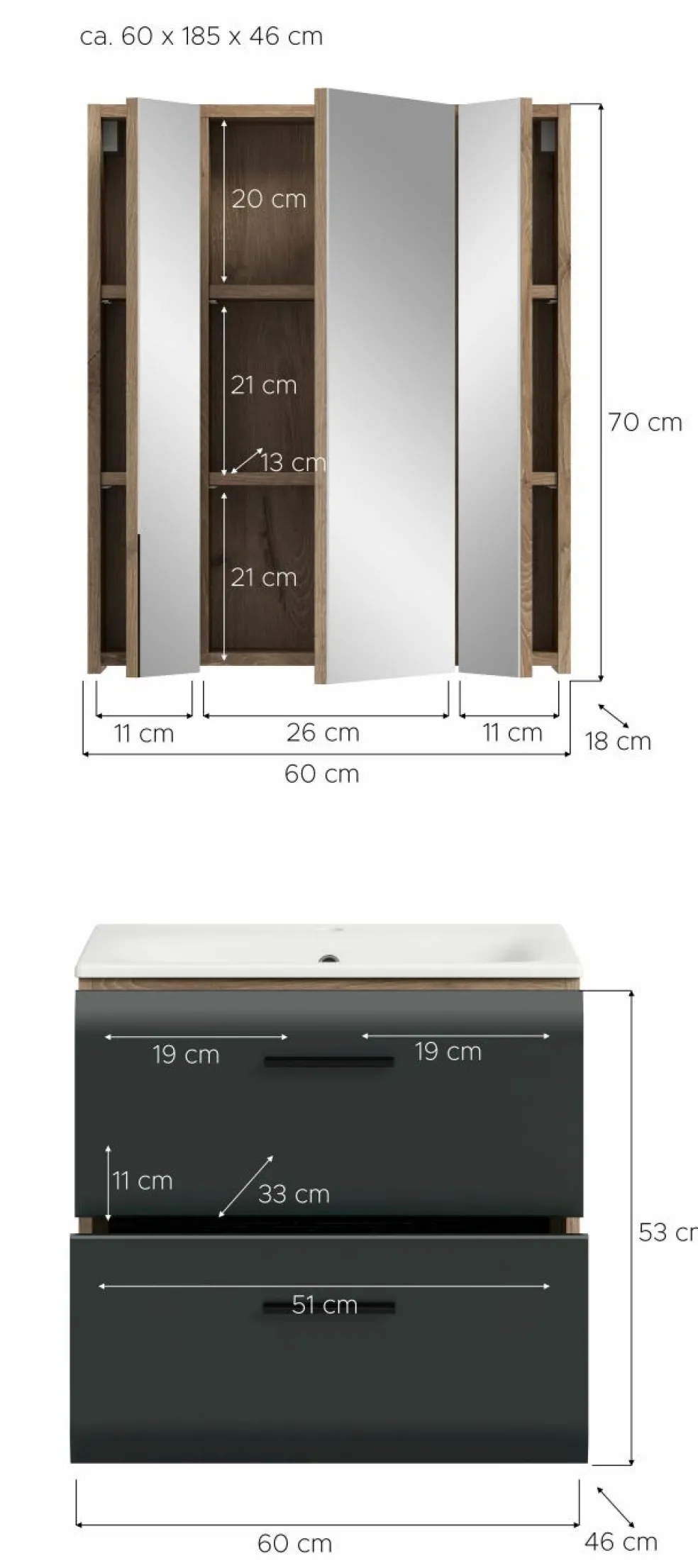 Ensemble salle de bains 2 éléments BONGA