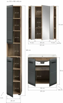 Ensemble salle de bains 3 éléments BONGA