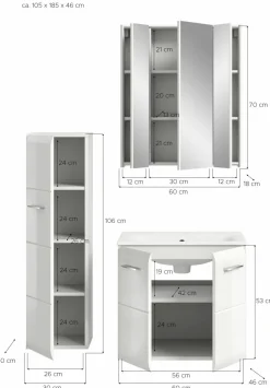Ensemble salle de bains 3 éléments BONGA