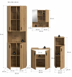 Ensemble salle de bains 4 éléments MONE