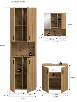 Ensemble salle de bains 3 éléments MONE