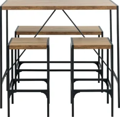 Ensemble table bar, banc et tabourets BERLIN