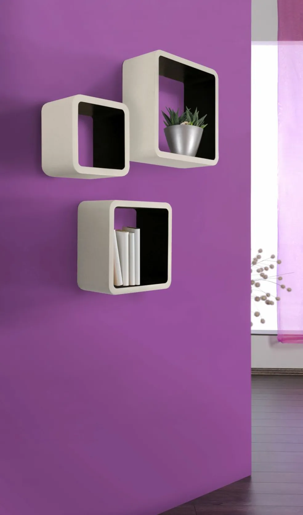 Etagères murales par lot de 3 CUBO