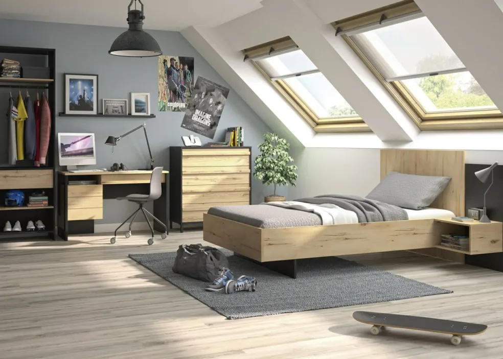 Lit avec chevet MIMIZAN