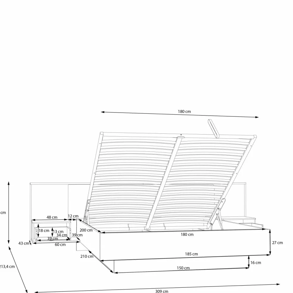 Lit avec chevets NEKTARIUS