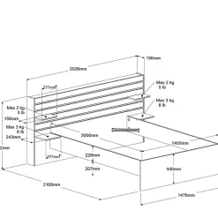 Lit avec rangement MIAMI 2