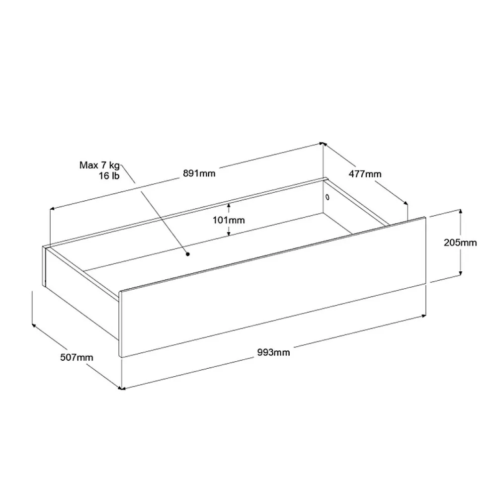 Lit avec rangement MIAMI 1