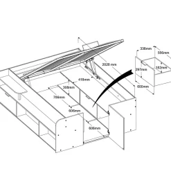 Lit avec rangement TRAVEL