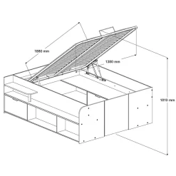 Lit avec rangement TRAVEL